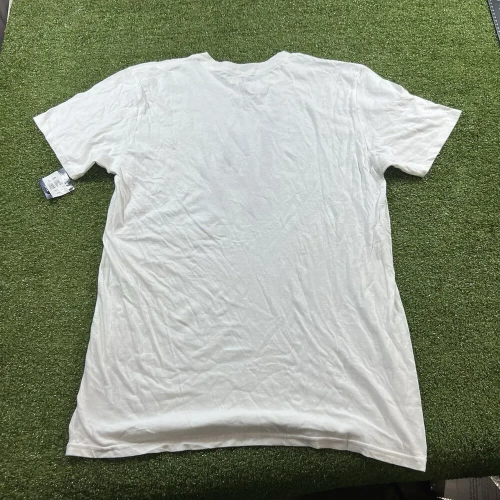 Los Angeles Dodgers Men T-Shirt L White Logo Graphic Majestic Tee NWT